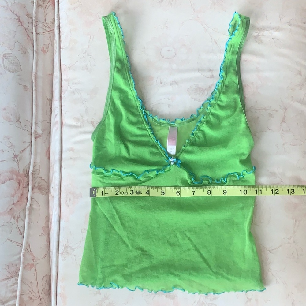 Victoria’s Secret Mesh Green Cami - Picture 2 of 5